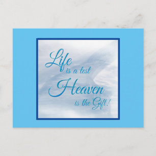 Live ist ein Testament Himmel ist das Geschenk Pos Postkarte