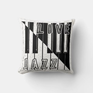 Live-Jazz-Kalligrafie-Illusion-Logo-Lettering mit Kissen
