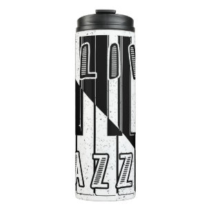 Live-Jazz-Kalligrafie-Illusion-Logo-Lettering mit Thermosbecher