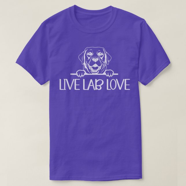 Live Lab Love Cute Golden Labrador Retriever Dog O T-Shirt (Design vorne)