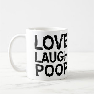 Live-Lachen Kacke Funny Mug oder Travel Mug Quotes Kaffeetasse