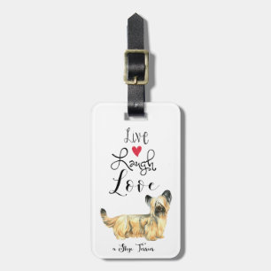 Live-Lachen Liebe eines Skye Terrier Gepäckmarkett Gepäckanhänger