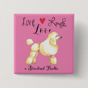 Live-Lachen-Liebe - Golden Retriever Button