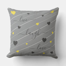 Live-Lachen Liebe Herz-Wurf Kissen Kissen