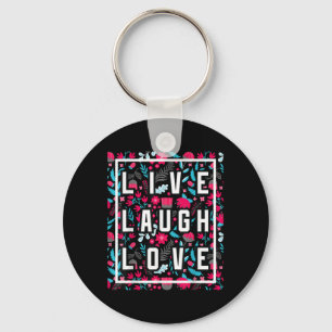 Live-Lachen Liebe Inspiration Cooler Motivierend F Schlüsselanhänger