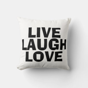 Live-Lachen Liebe, Inspirationskissen Kissen