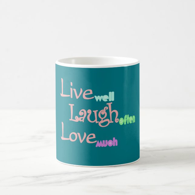 Live- Lachen - Liebe Kaffeetasse (Mittel)