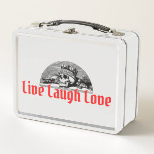 Live, Lachen, Liebe Metall Brotdose