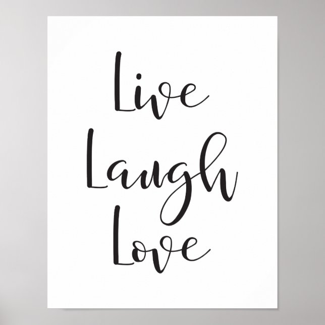 Live-Lachen-Liebe, Motivierend, Inspiration Poster (Vorne)
