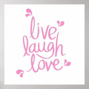 Live-Lachen Liebe Motivierend Zitat Poster