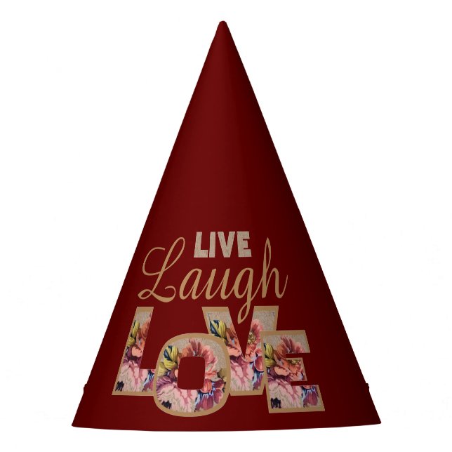 Live, Lachen, Liebe Partyhütchen (Vorderseite)