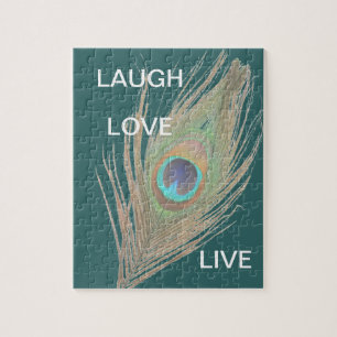 Live, Lachen, Liebe-Pfau-Feder