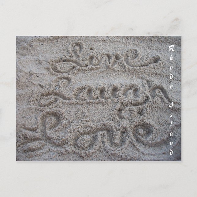 Live, Lachen, Liebe Postkarte (Vorderseite)