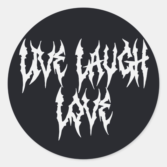 Live, Lachen, Liebe Runder Aufkleber (Vorderseite)