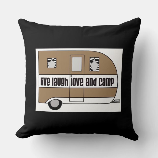 "Live, lachen, Liebe und Lager" Kissen (Vorderseite)