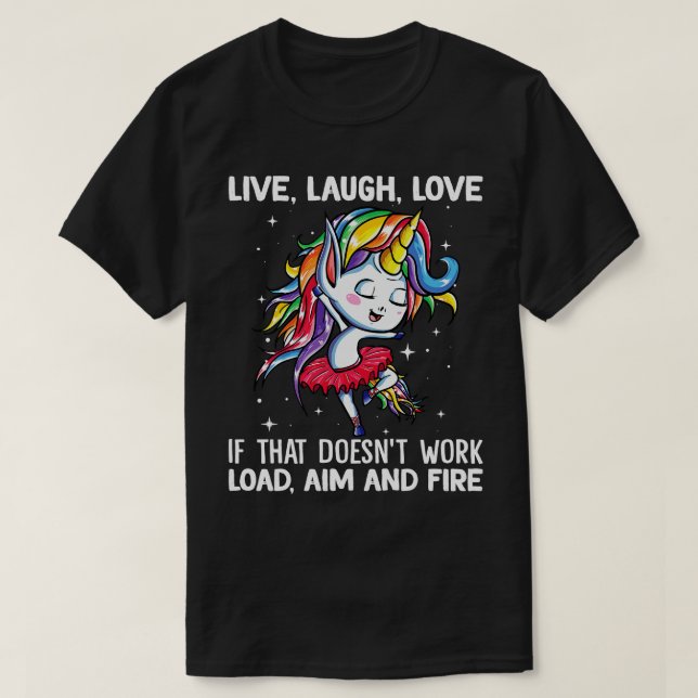 Live-Lachen-Liebe, wenn dies nicht funktioniert Un T-Shirt (Design vorne)