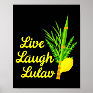 Live Lachen Lulav Etrog Frohes Sukkot Jüdisches Su Poster