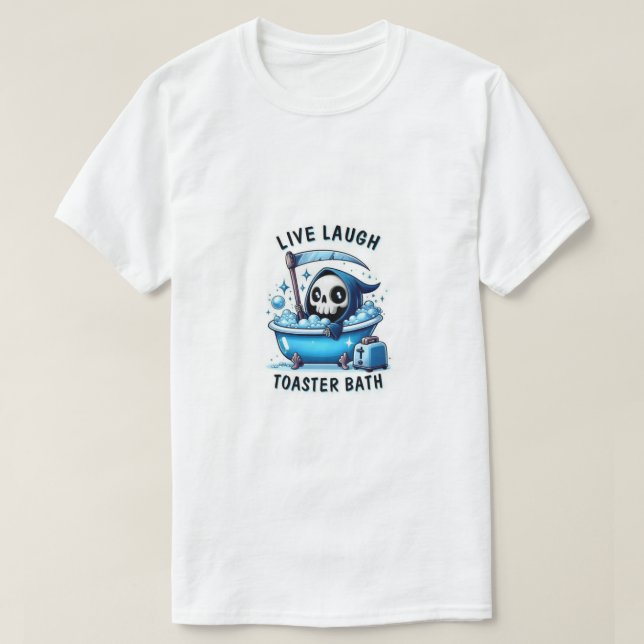 Live, Lachen, Toaster T-Shirt (Design vorne)