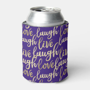 Live-Lachs-Liebe-Imitate Gold Briefe Violet Dosenkühler