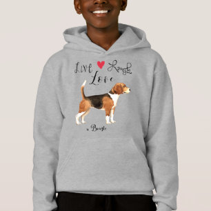 Live Lagh Liebe a Beagle Hoodie
