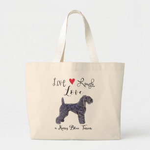 Live Lagh Liebe a Kerry Blue Terrier Jumbo Stoffbeutel