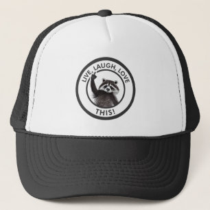 Live-Lagh Liebe Diese lustige Raccoon Truckerkappe