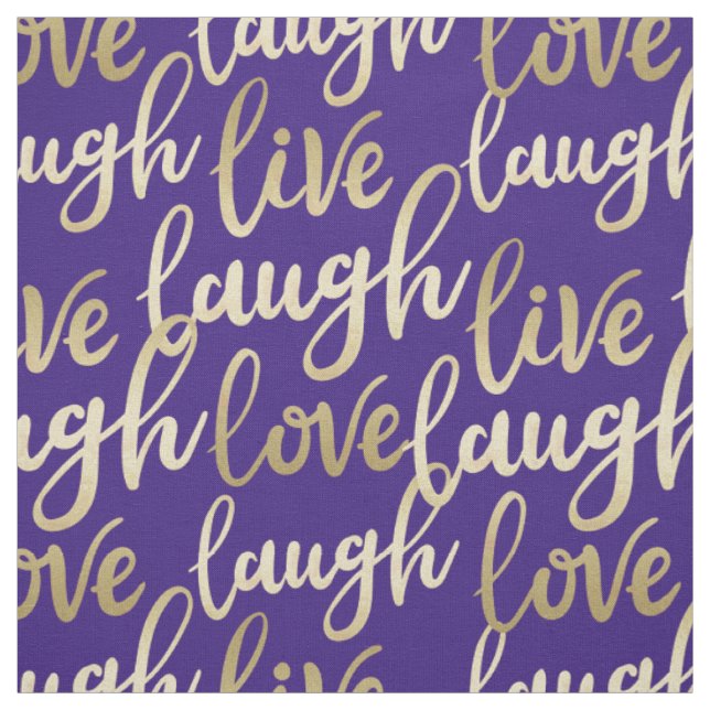 Live-Lagh Liebe Imitate Gold Lettern Muster Stoff (Muster)