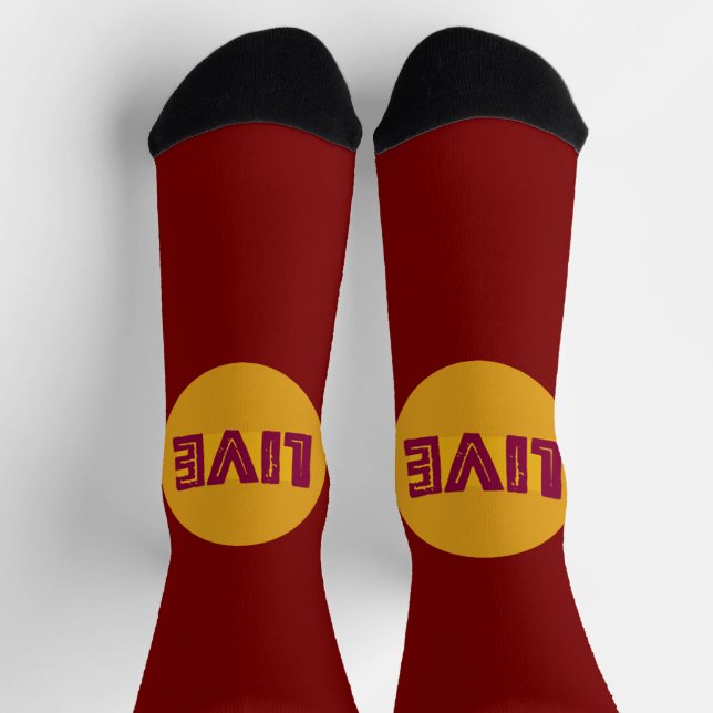 Live & Lass in Orbit Crew Socken (Oben)