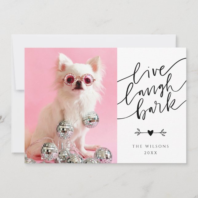 Live Laugh Bark | Haustiere Weihnachten 2 Foto (Vorderseite)