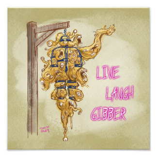 Live Laugh Gibber Print Fotodruck