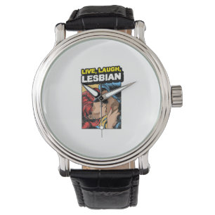 Live Laugh Lesbian Armbanduhr