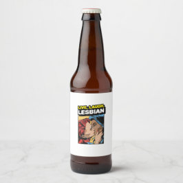 Live Laugh Lesbian Bierflaschenetikett