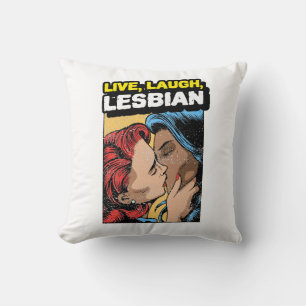 Live Laugh Lesbian Kissen