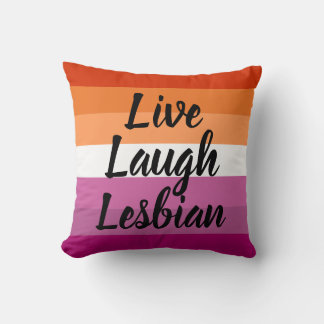 Live Laugh Lesbian Kissen