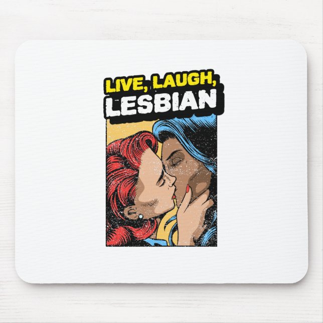 Live Laugh Lesbian Mousepad (Vorne)