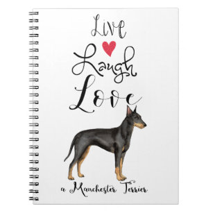 Live Laugh Liebe a Manchester Terrier Notebook Notizblock