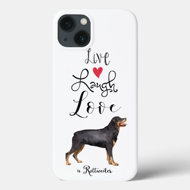Live Laugh Liebe a Rottweiler Case-Mate iPhone Hülle (Rückseite)