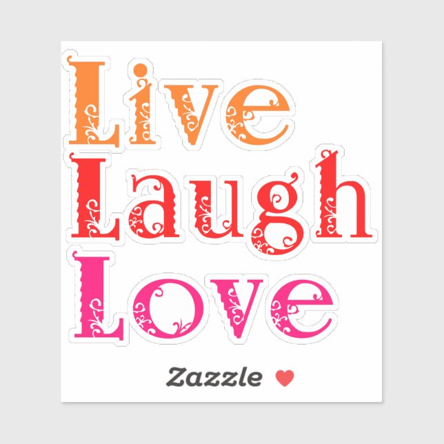 Live-Laugh-Liebe Aufkleber (Blatt)