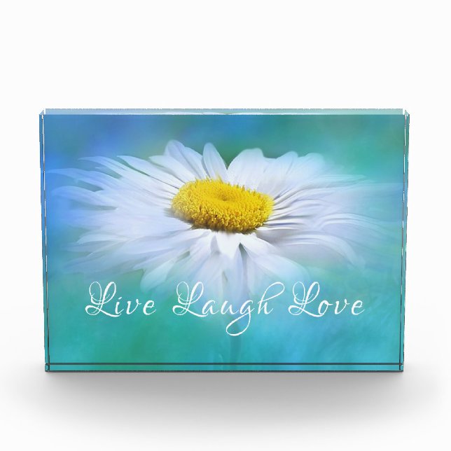 Live Laugh Liebe Daisy Fotoblock (Vorderseite)