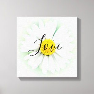 Live Laugh Liebe Daisy Leinwanddruck