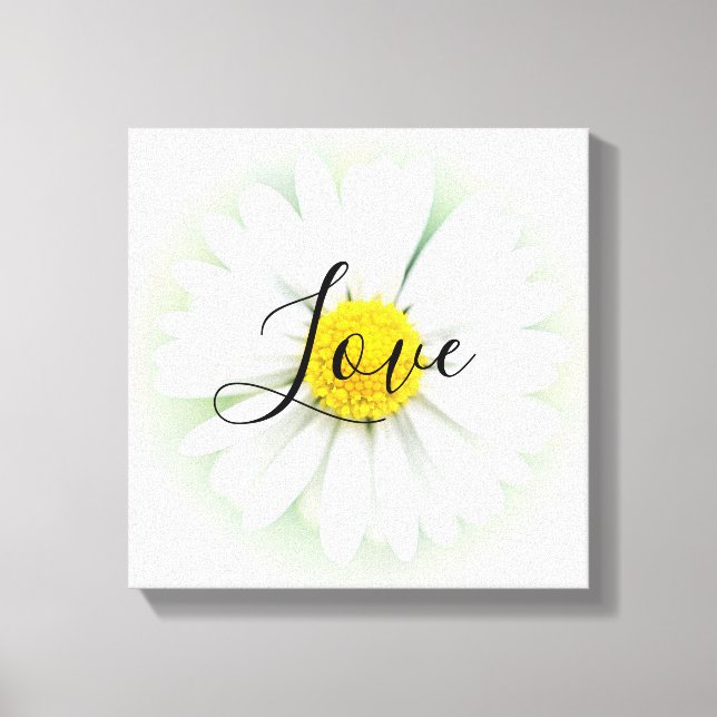 Live Laugh Liebe Daisy Leinwanddruck (Vorderseite)