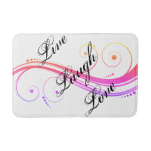 Live-Laugh Liebe Farbenfrohe Wirbel Bath Mat
