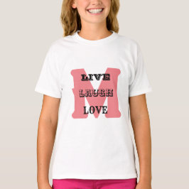 LIVE LAUGH LIEBE MONOGRAM LILA MODERNER SPASS T -  T-Shirt
