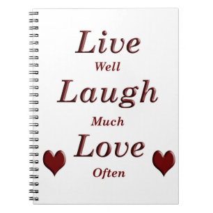 Live-Laugh-Liebe Notizblock