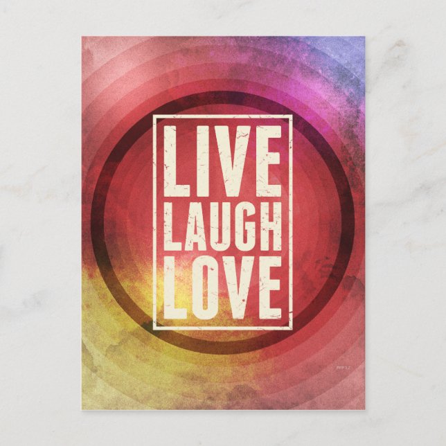 Live-Laugh-Liebe Postkarte (Vorderseite)