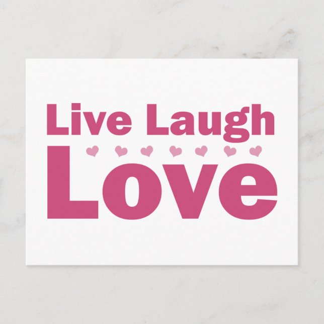 Live-Laugh-Liebe Postkarte (Vorderseite)