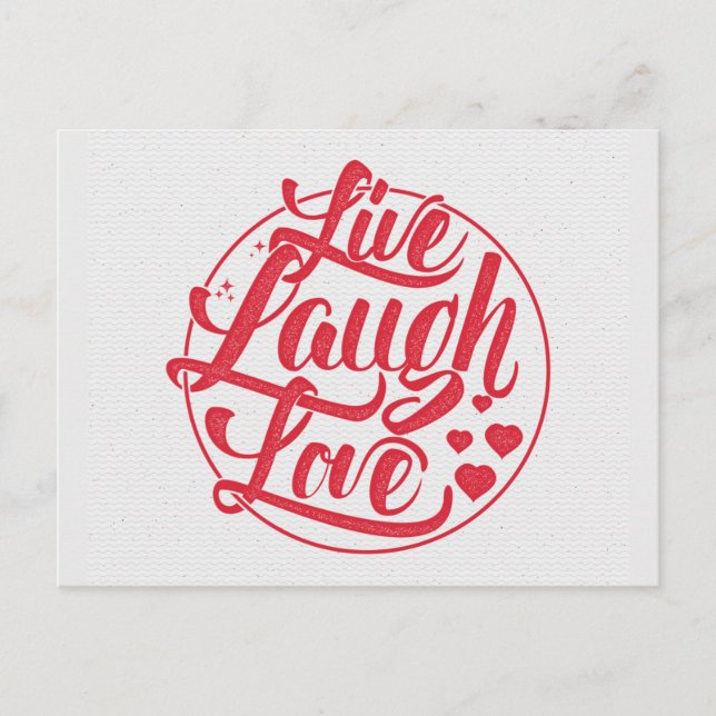 Live-Laugh-Liebe Postkarte (Vorderseite)
