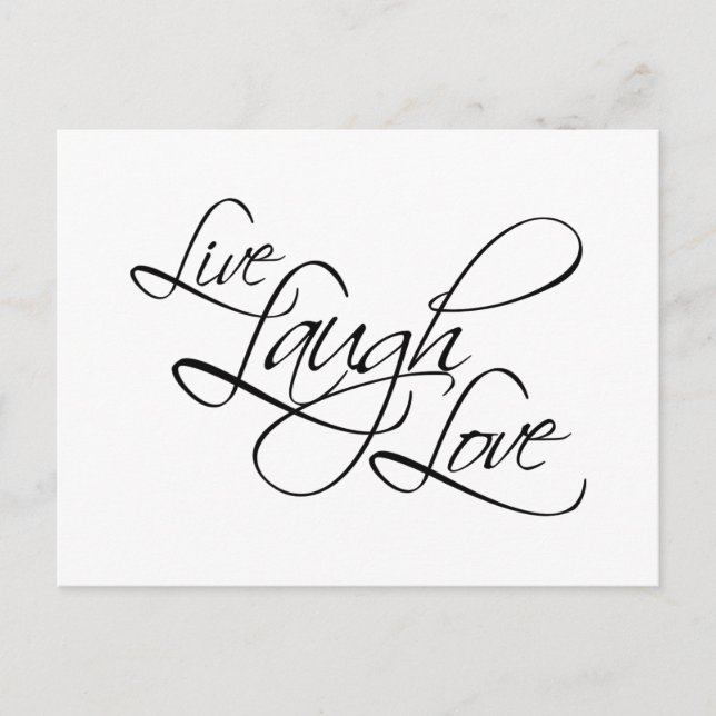 Live-Laugh-Liebe - Produkt anpassen Postkarte (Vorderseite)