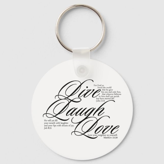Live-Laugh-Liebe Schlüsselanhänger (Vorderseite)