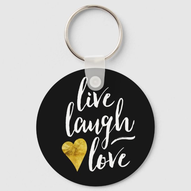 Live Laugh Liebe Schlüsselanhänger (Vorderseite)